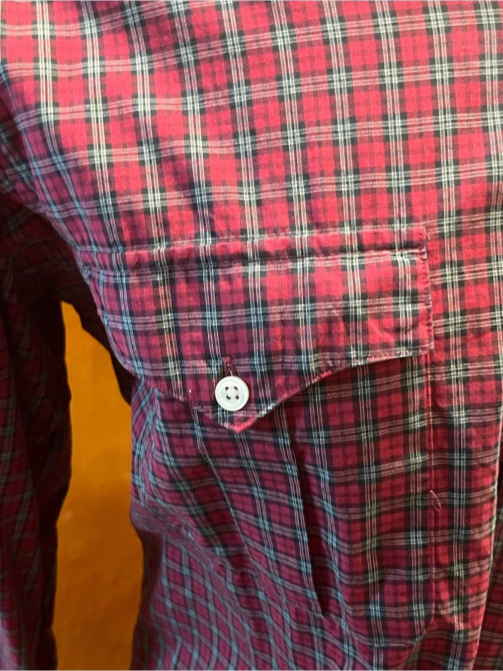 Polo Ralph Lauren Men's Red Western Plaid Shirt. Size M. Pre-Owned Vintage EUC